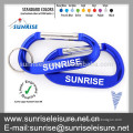 83020B#80mm blue with white logo climbing carabiner keychain